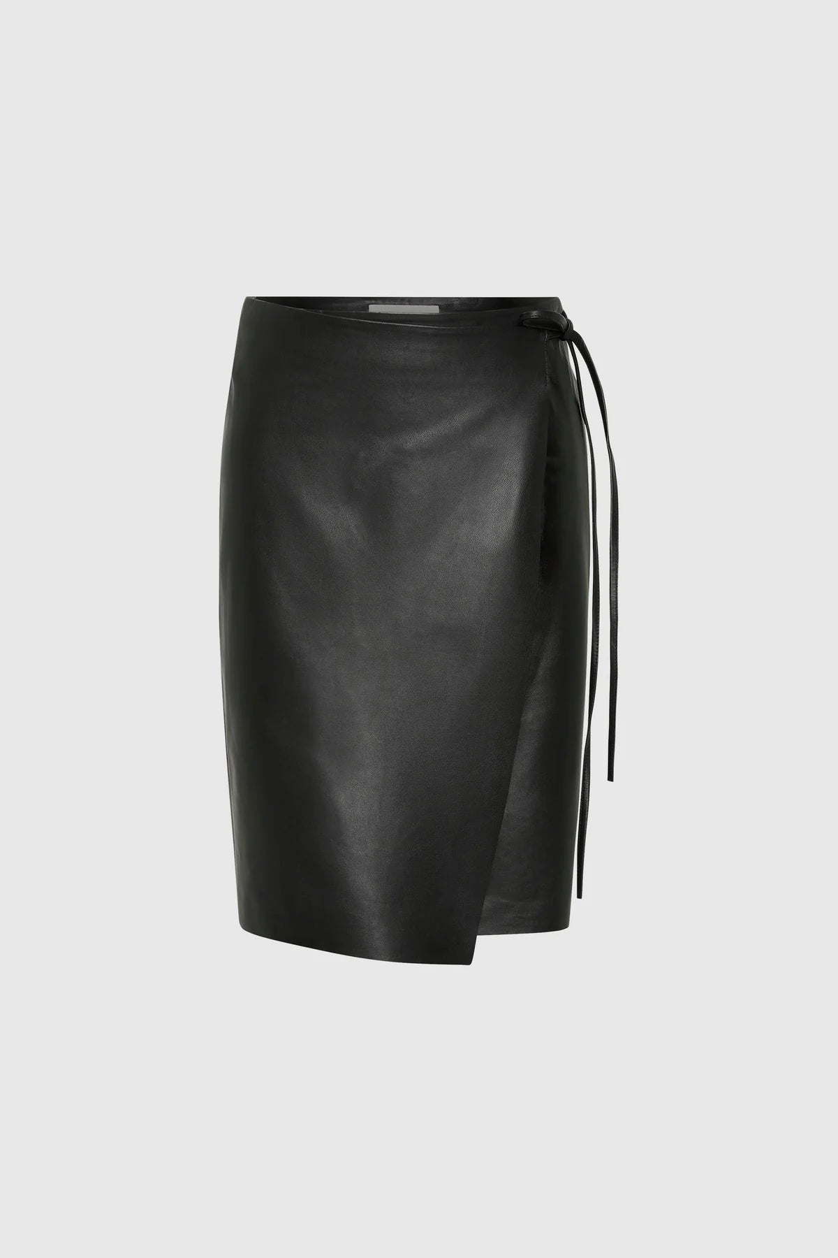 Leather Everyday Wrap Skirt in Black by St. Agni-St. Agni-Idlewild-Cincinnati