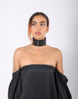 Liberta Bar Choker in Black by Aumorfia-Idlewild