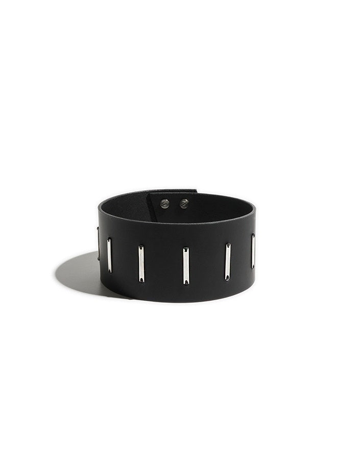 Liberta Bars Choker in Black by Aumorfia-Aumorfia-Idlewild-Cincinnati