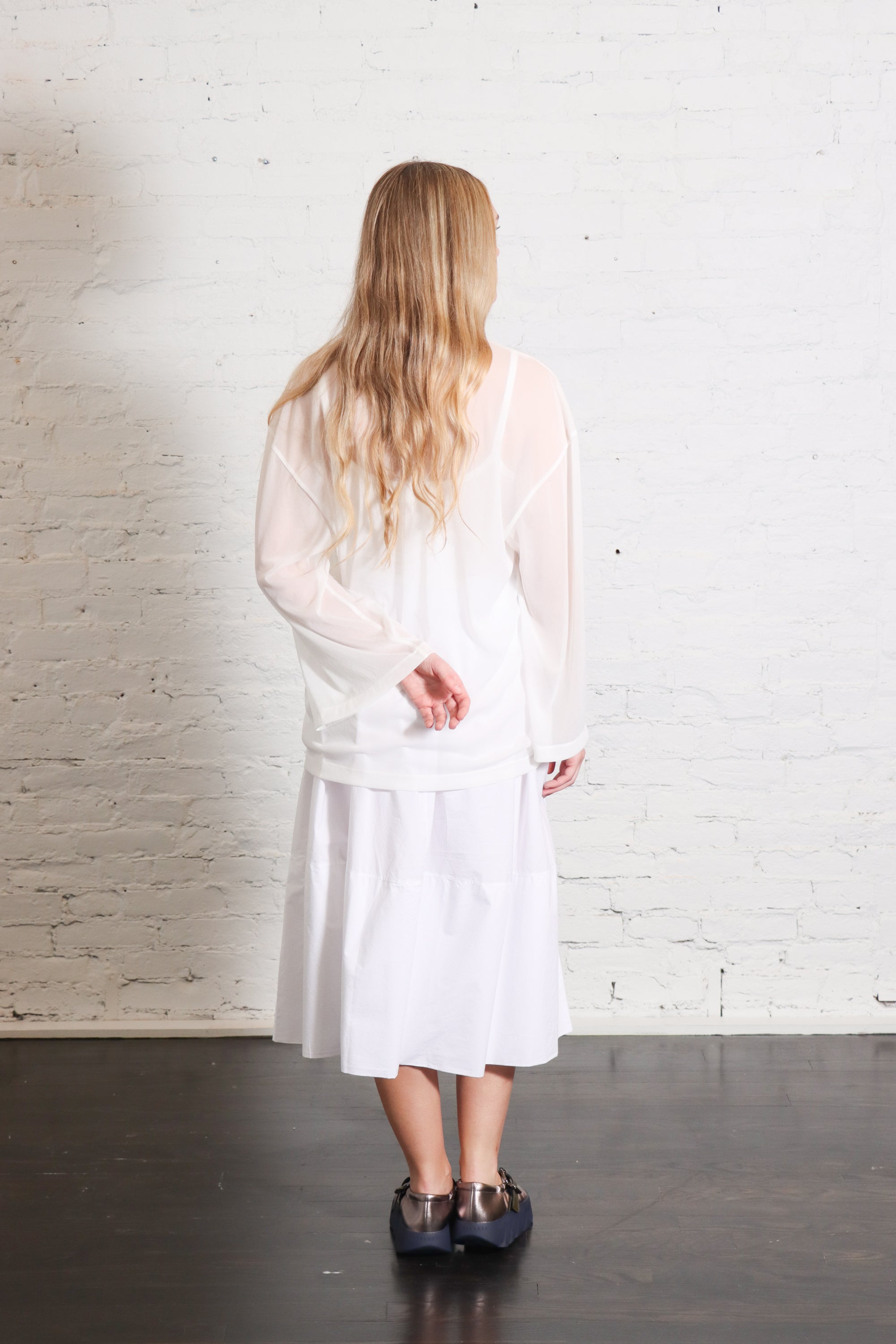 Light Jersey T-Shirt in Bianco by Alysi-Tops-Alysi-Idlewild