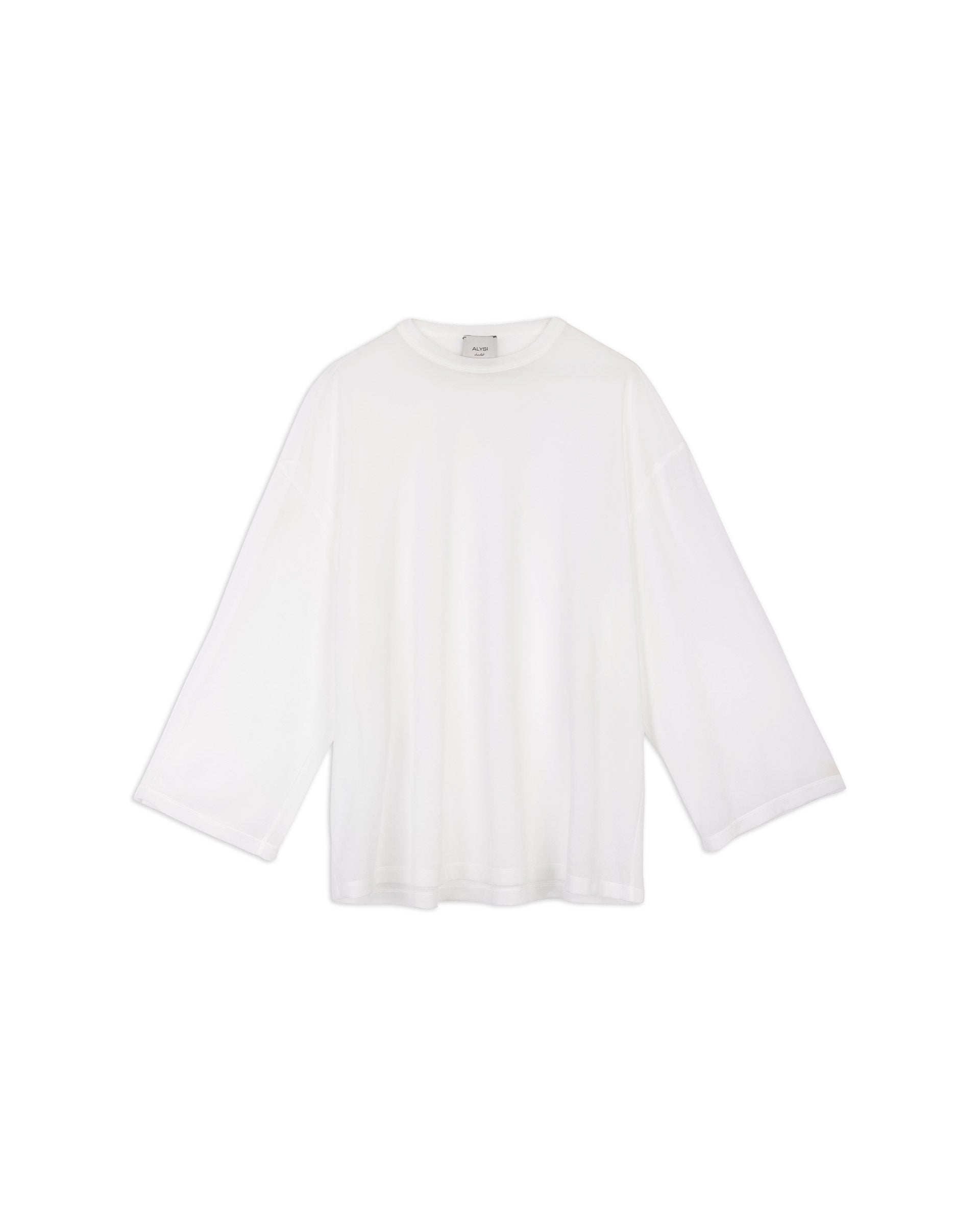 Light Jersey T-Shirt in Bianco by Alysi-Tops-Alysi-Idlewild
