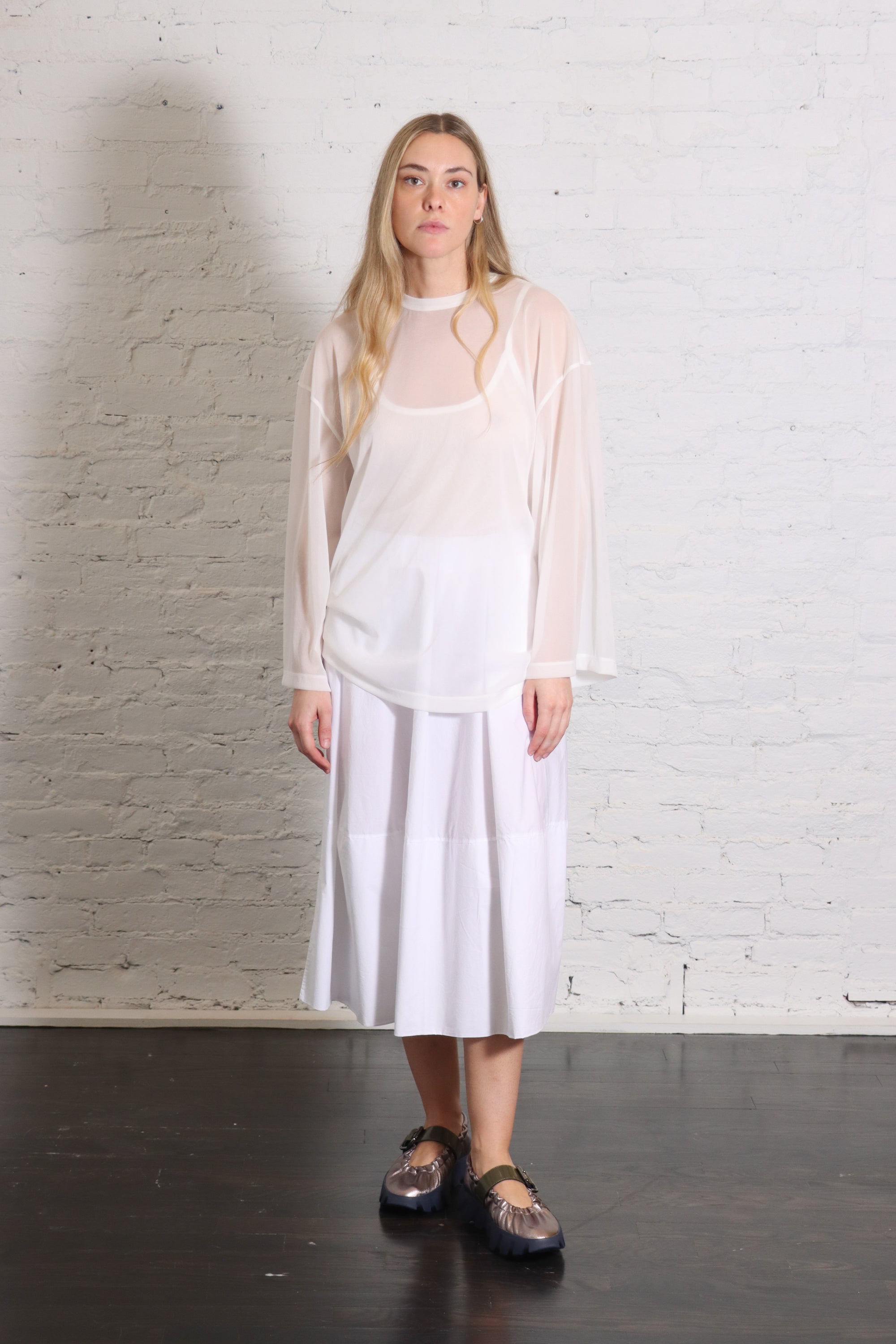 Light Jersey T-Shirt in Bianco by Alysi-Alysi-Idlewild-Cincinnati