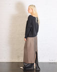 Light Satin Lingerie Skirt in Caffe by Alysi-Alysi-Idlewild-Cincinnati