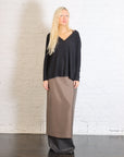 Light Satin Lingerie Skirt in Caffe by Alysi-Alysi-Idlewild-Cincinnati