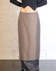 Light Satin Lingerie Skirt in Caffe by Alysi-Alysi-Idlewild-Cincinnati