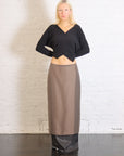 Light Satin Lingerie Skirt in Caffe by Alysi-Alysi-Idlewild-Cincinnati