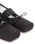 Logo Ballet Flat in Black by MM6 Maison Margiela-MM6-Idlewild