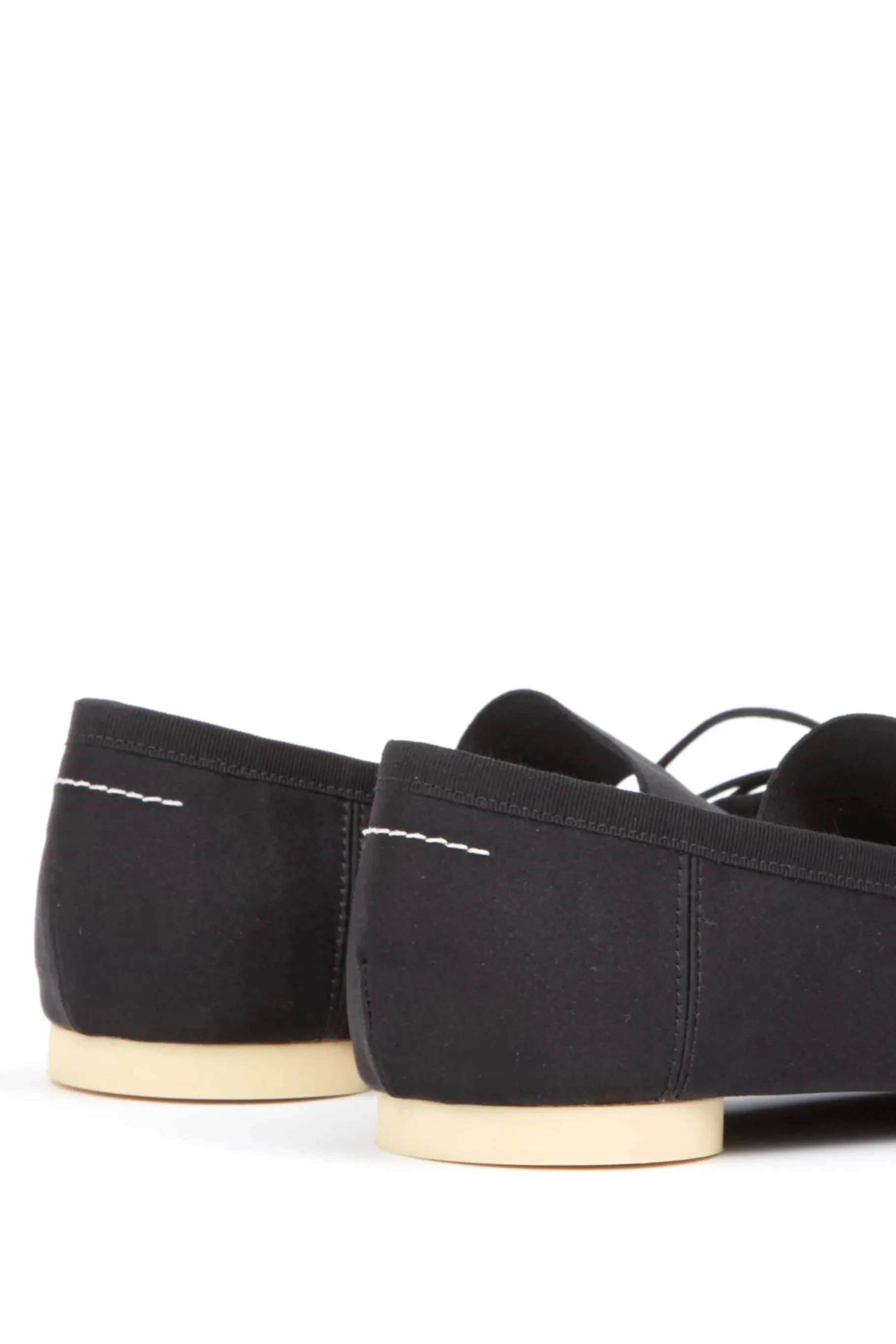 Logo Ballet Flat in Black by MM6 Maison Margiela-MM6-Idlewild