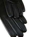 Long Leather Gloves in Black by Liviana Conti
