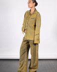 Long Sleeved Shirt in Yellow by MM6 Maison Margiela