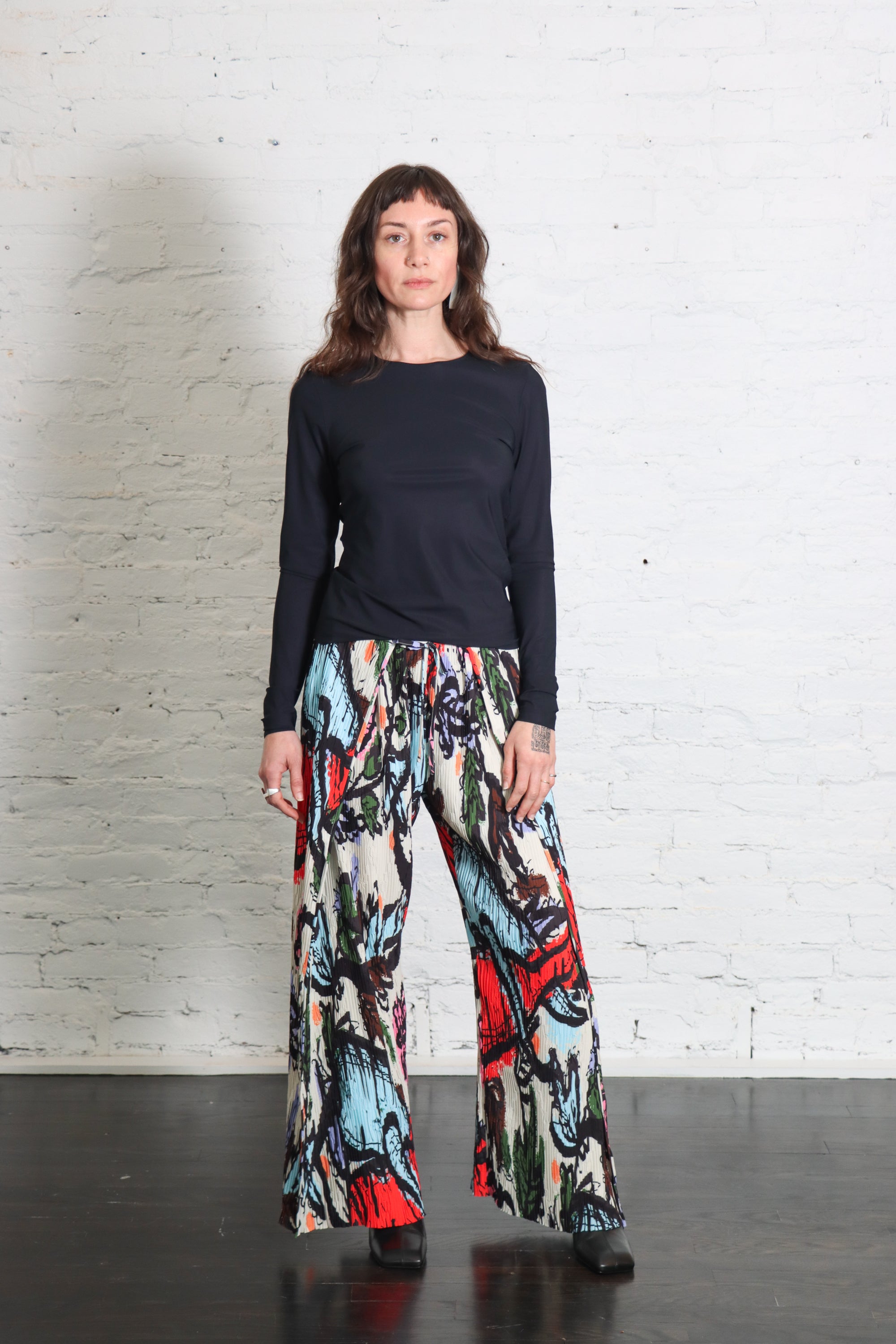 Long Sleeved Top in Black by MM6 Maison Margiela-Tops-MM6-Idlewild