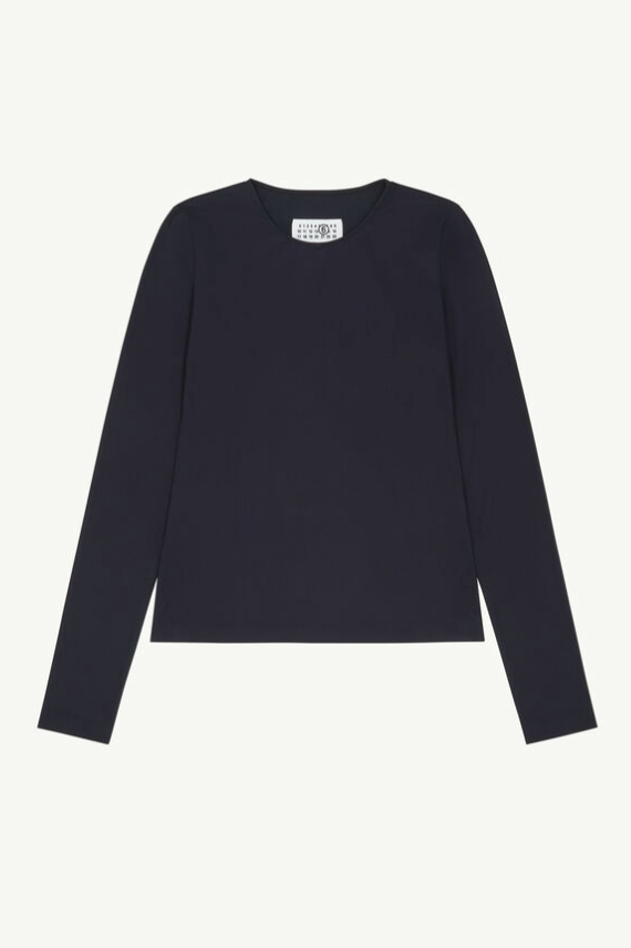 Long Sleeved Top in Black by MM6 Maison Margiela-Tops-MM6-Idlewild