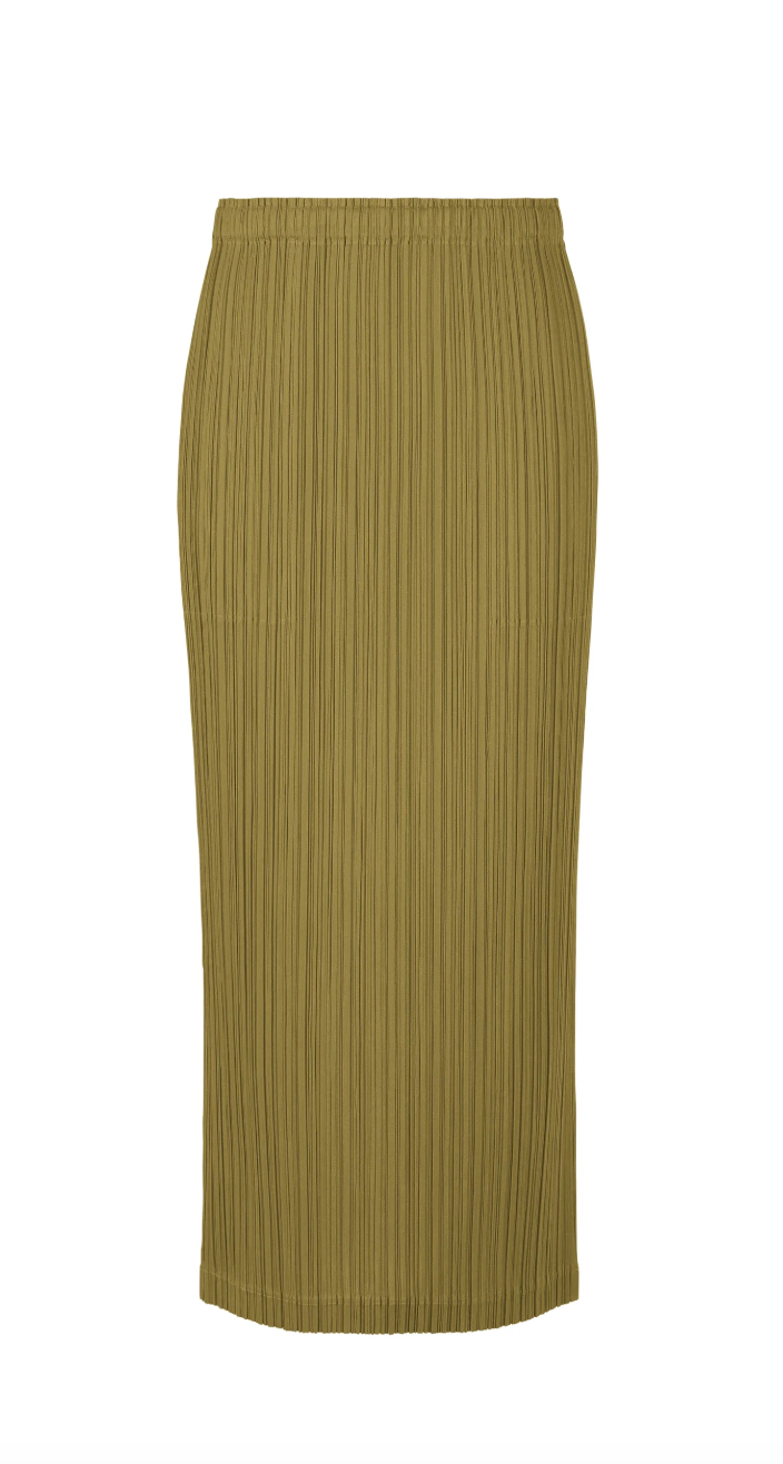 Loop Bottoms Skirt in Khaki by Pleats Please Issey Miyake-Bottoms-Pleats Please Issey Miyake-Idlewild