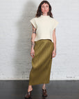 Loop Bottoms Skirt in Khaki by Pleats Please Issey Miyake-Bottoms-Pleats Please Issey Miyake-Idlewild