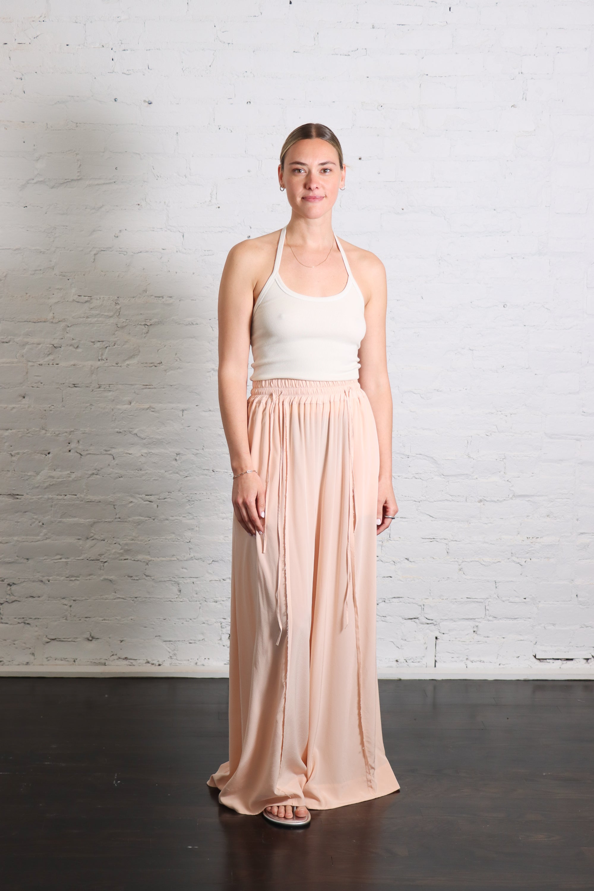 Loose Silk Trousers in Carne by Serien°umerica-Serien°umerica-Idlewild-Cincinnati