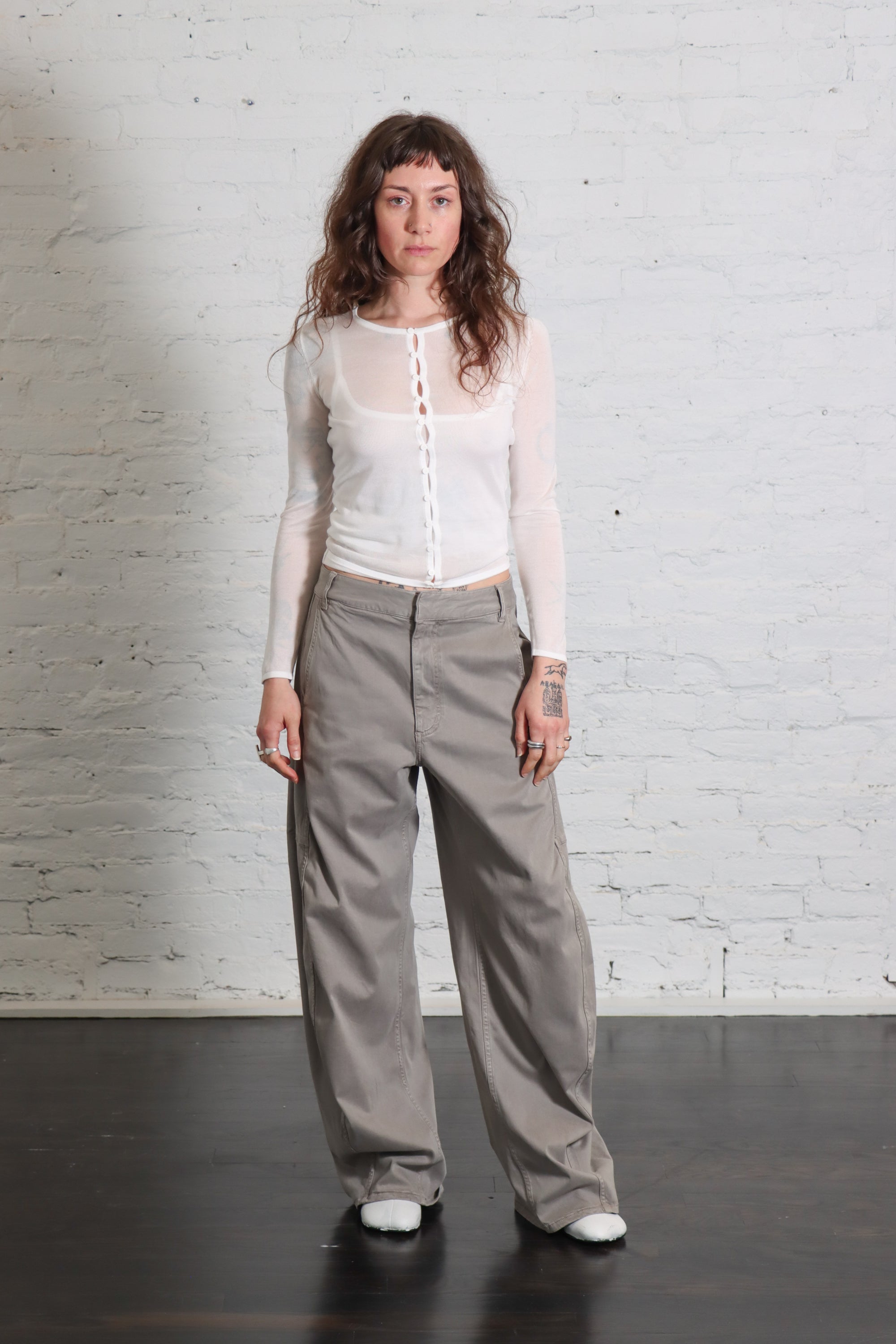 Manon Knitted Cardigan in Pannacota by Thinking Mu-Thinking MU-Idlewild-Cincinnati