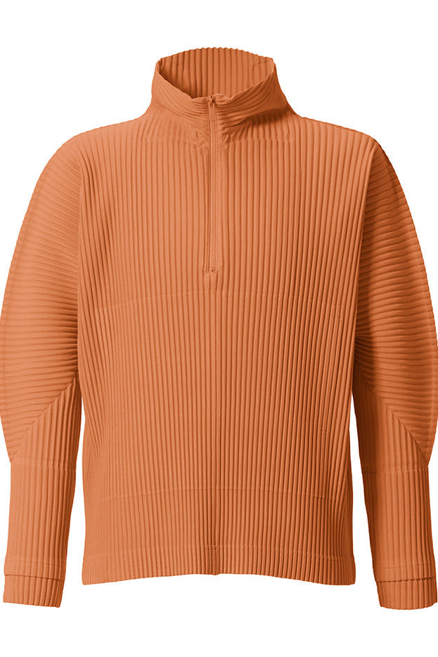 March Monthly Colors Quarter-Zip in Manarola Brick Brown by Homme Plissé Issey Miyake-Homme Plissé Issey Miyake-Idlewild-Cincinnati