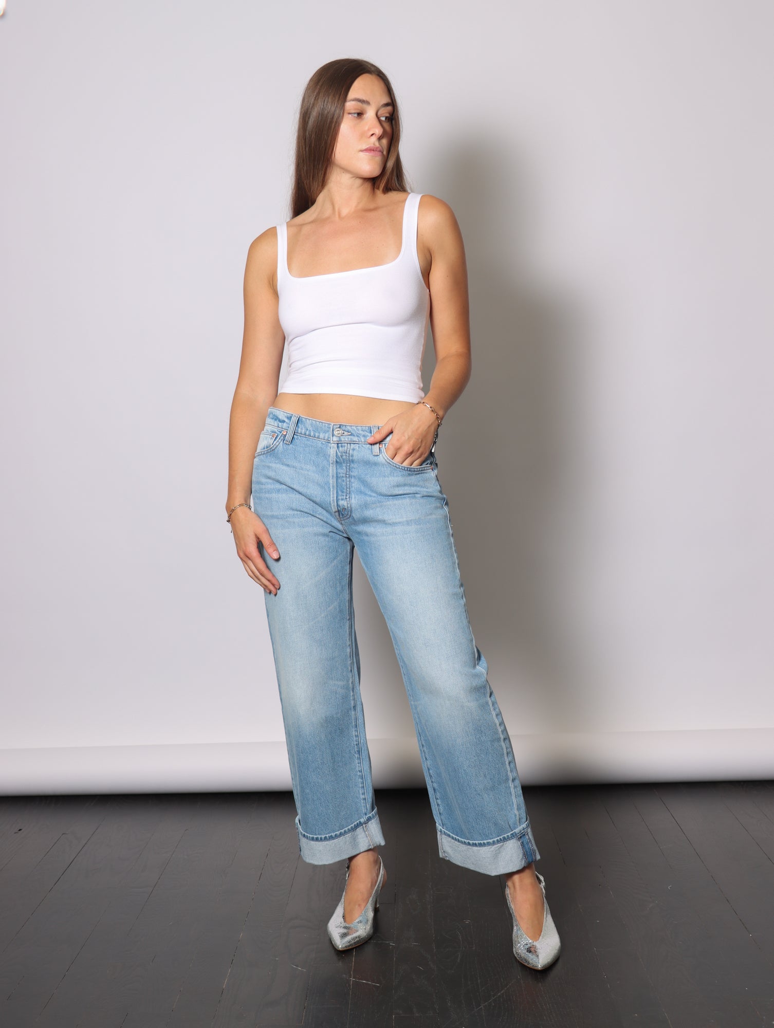 Matisse Scooped Tank in White by GIL RODRIGUEZ-Tops-GIL RODRIGUEZ-Idlewild