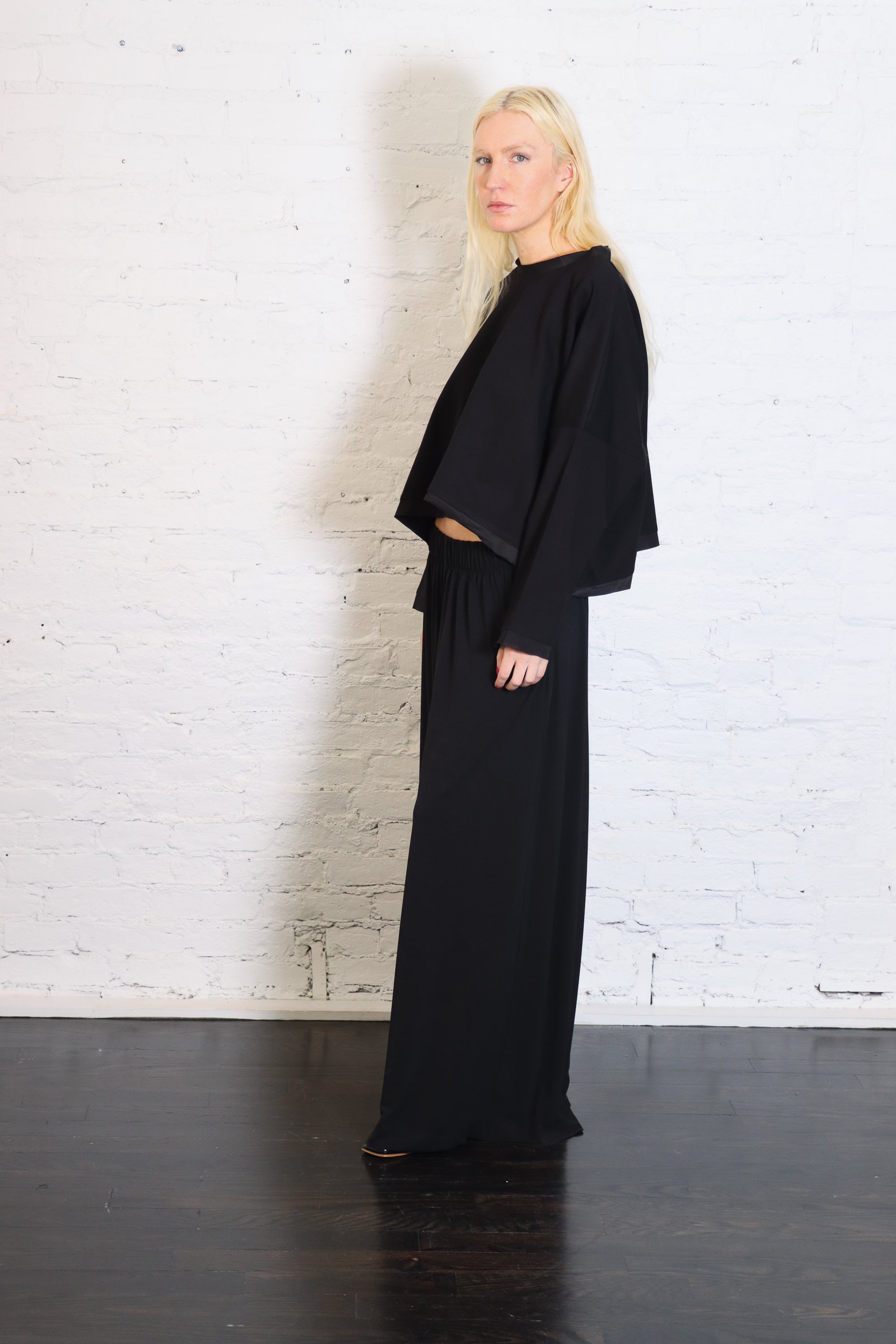 Matte Jersey Palazzo Pants in Black by Planet-Planet-Idlewild-Cincinnati