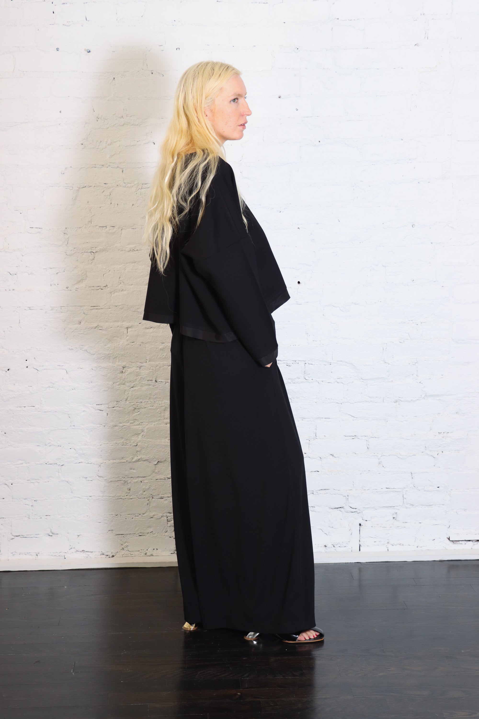 Matte Jersey Palazzo Pants in Black by Planet-Planet-Idlewild-Cincinnati