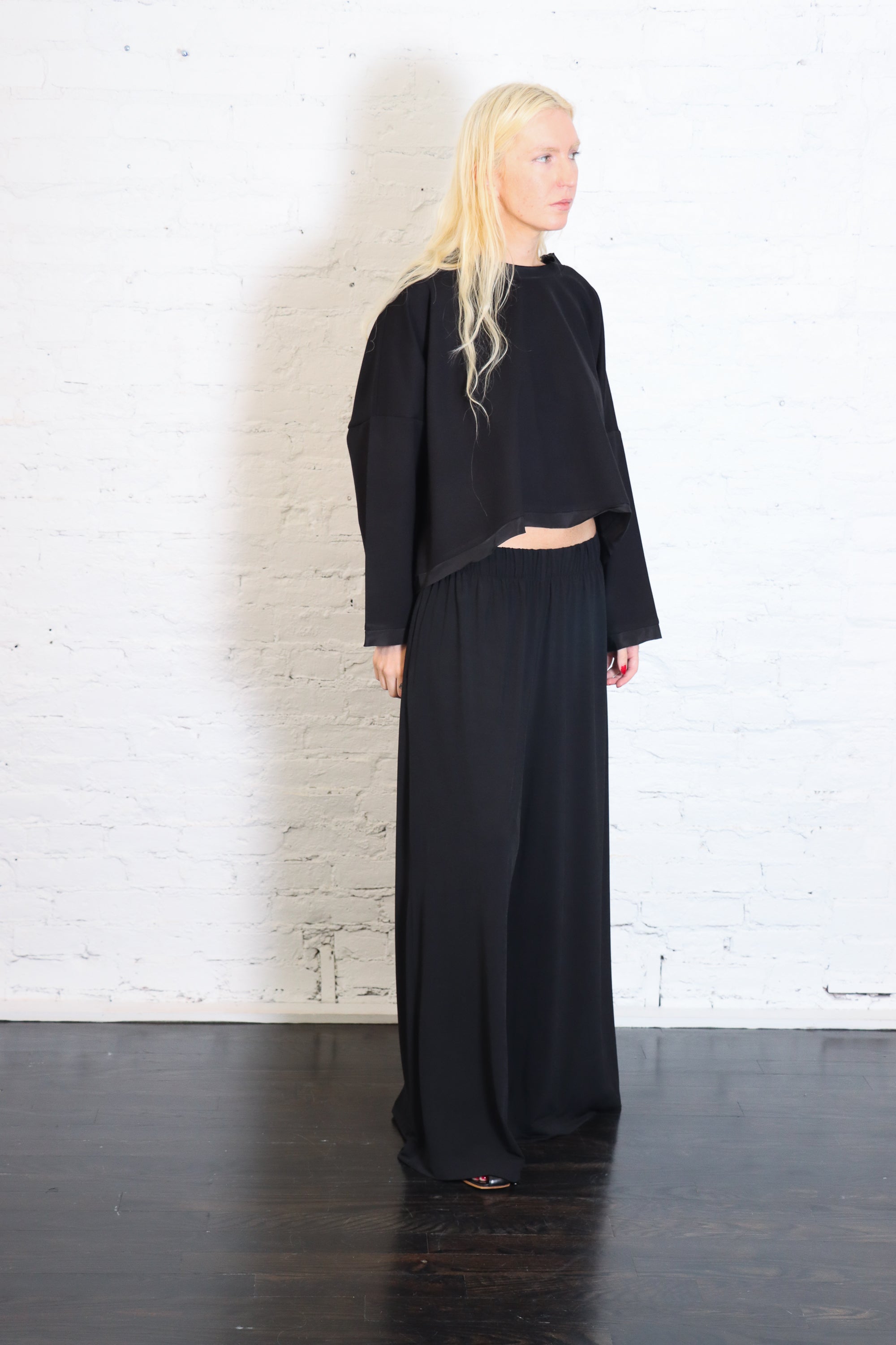 Matte Jersey Palazzo Pants in Black by Planet-Planet-Idlewild-Cincinnati