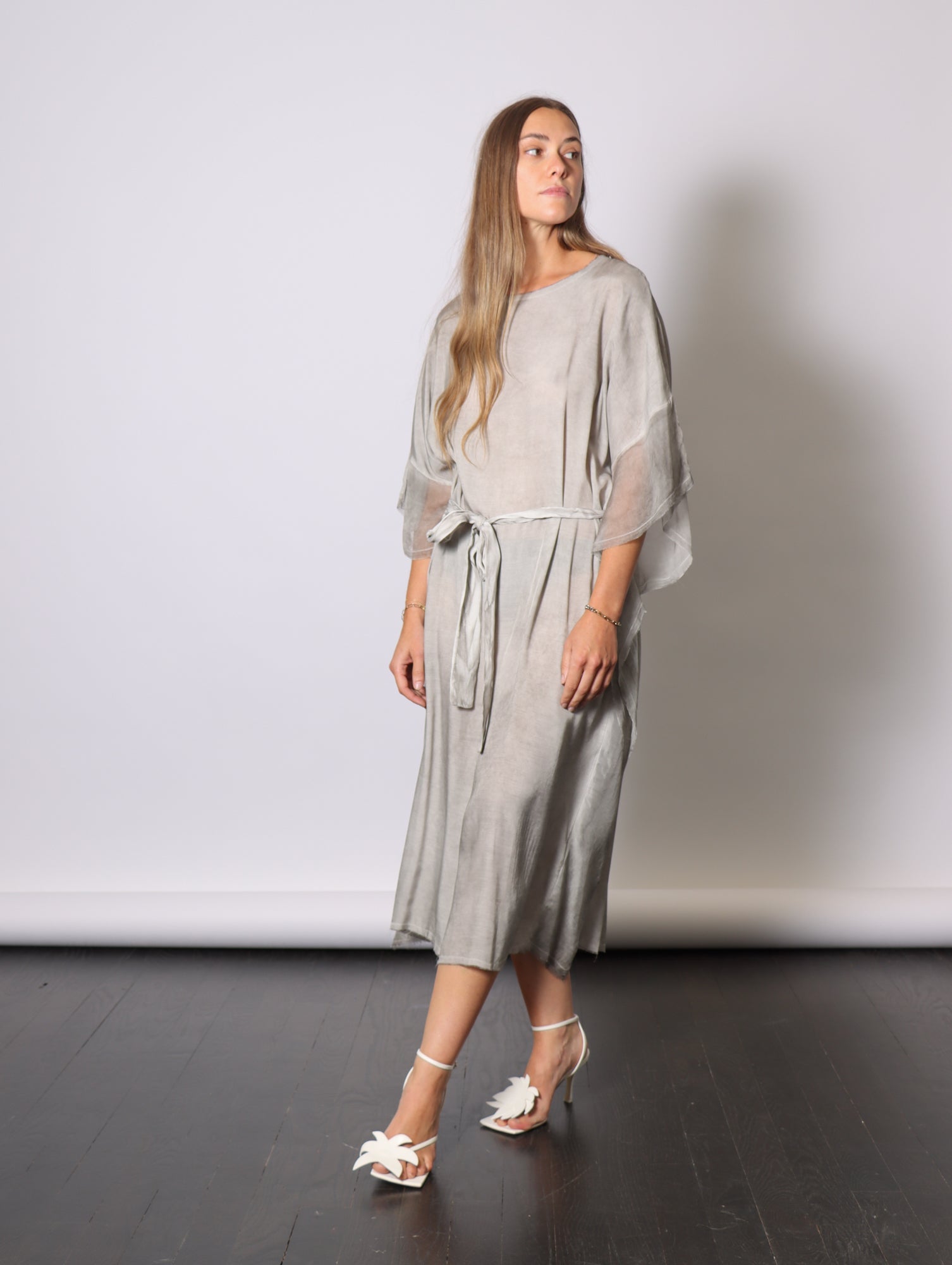 Maxi Insert Dress in Grey Shadow by Sanctamuerte-SANCTAMUERTE-Idlewild-Cincinnati