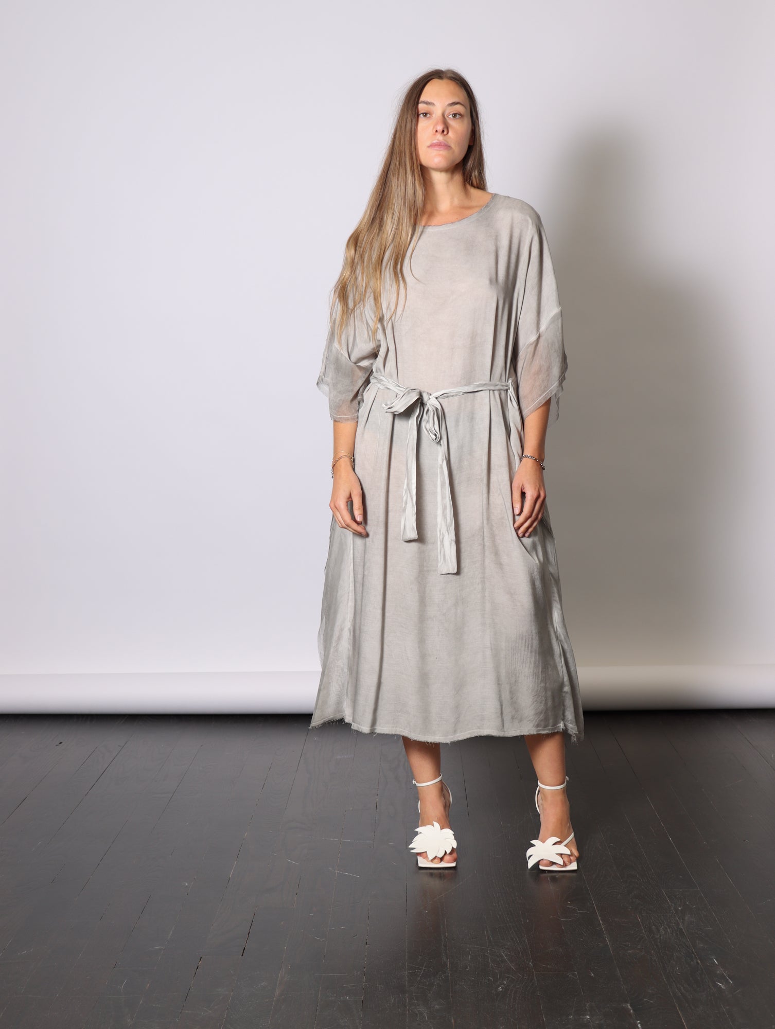 Maxi Insert Dress in Grey Shadow by Sanctamuerte-SANCTAMUERTE-Idlewild-Cincinnati