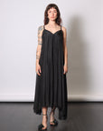 Maxi Slip Dress in Black by Sanctamuerte-Dresses-SANCTAMUERTE-Idlewild