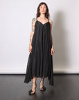 Maxi Slip Dress in Black by Sanctamuerte-Dresses-SANCTAMUERTE-Idlewild