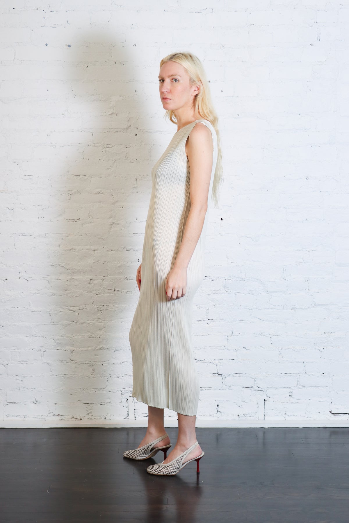 May Monthly Colors Dress in Ivory by Pleats Please Issey Miyake-Pleats Please Issey Miyake-Idlewild-Cincinnati