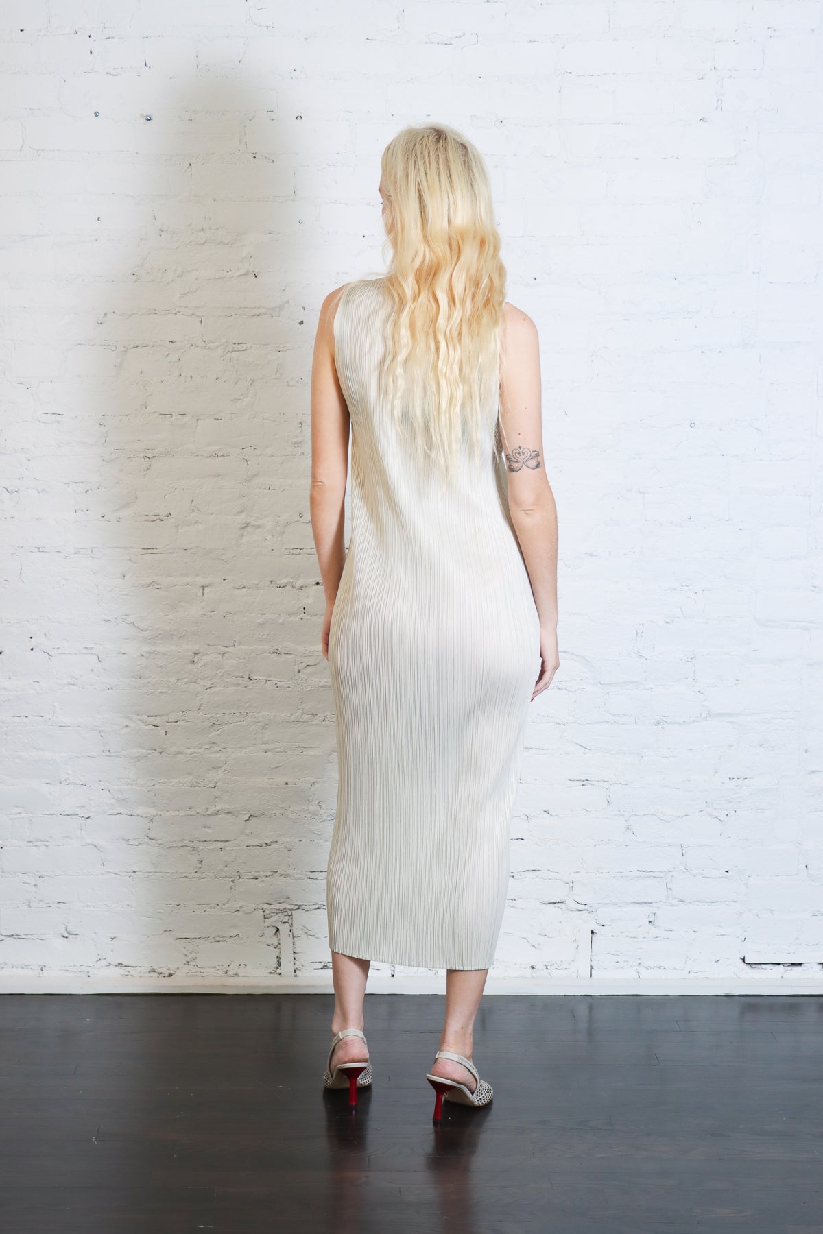 May Monthly Colors Dress in Ivory by Pleats Please Issey Miyake-Pleats Please Issey Miyake-Idlewild-Cincinnati