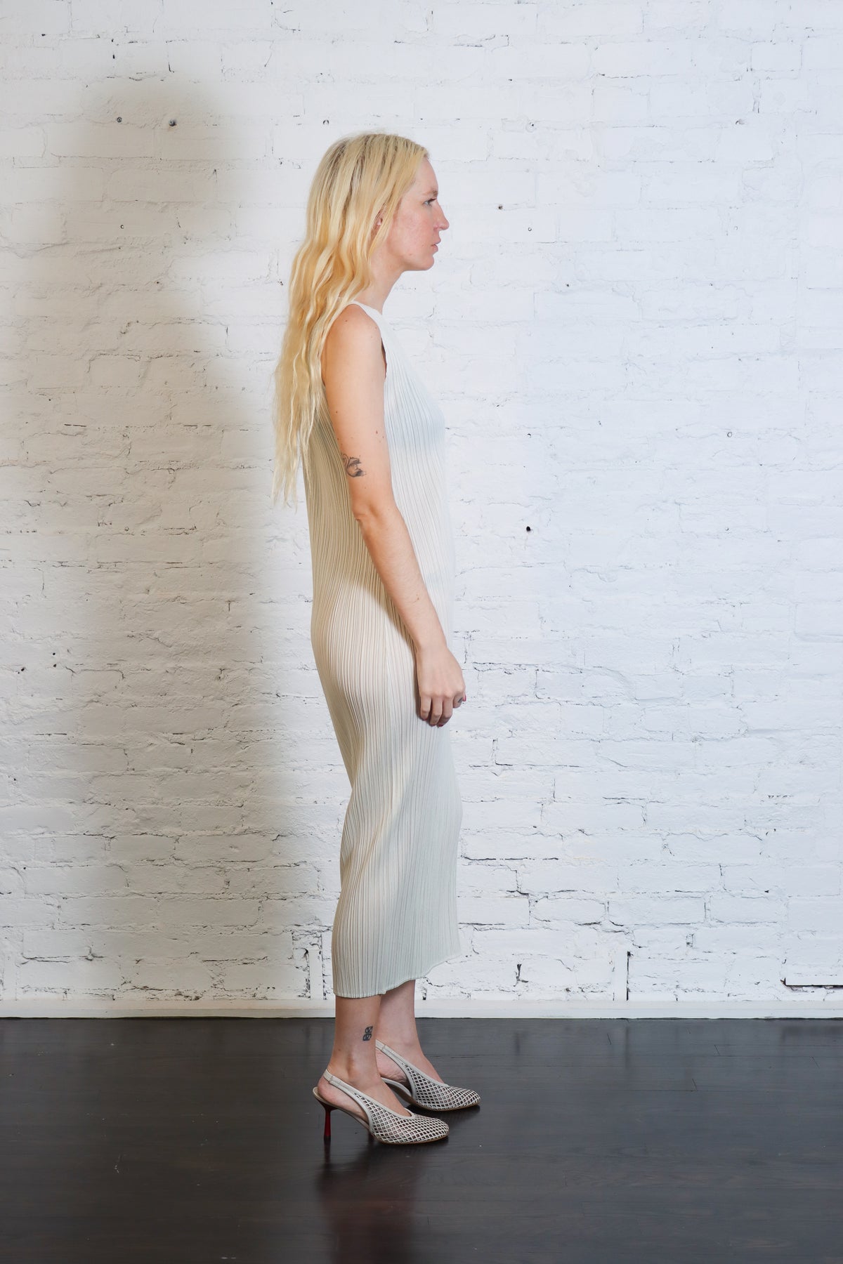 May Monthly Colors Dress in Ivory by Pleats Please Issey Miyake-Pleats Please Issey Miyake-Idlewild-Cincinnati