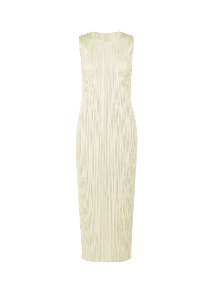 PLEATS PLEASE イッセイミヤケ　マンスリー　アイボリー　サイズ5 May Monthly Colors Dress in Ivory by Pleats Please Issey Miyake