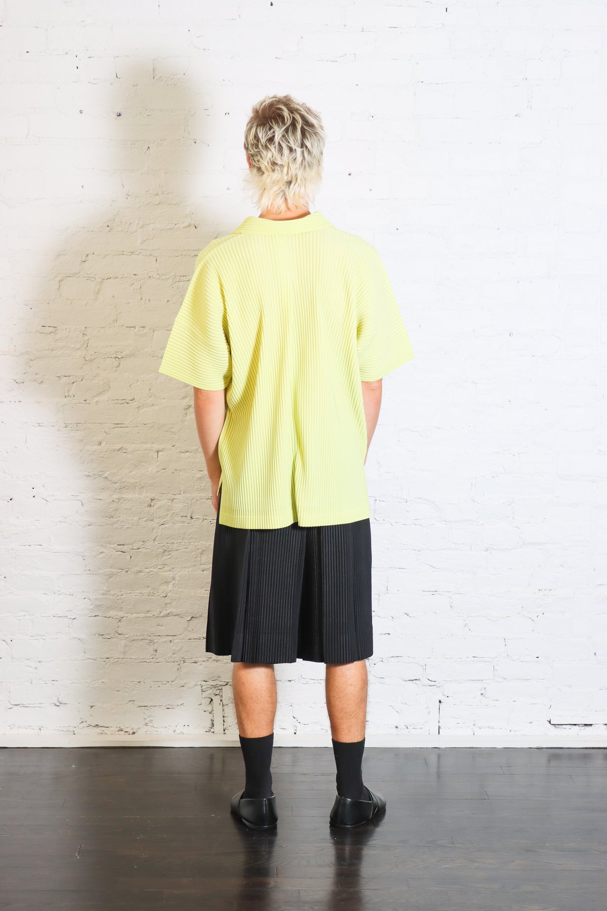 May Monthly Colors Polo Shirt in Zucchini Yellow by Homme Plissé Issey Miyake-Homme Plissé Issey Miyake-Idlewild-Cincinnati