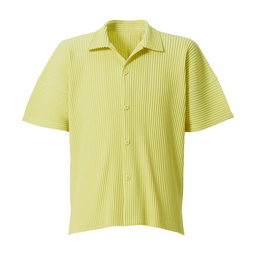 May Monthly Colors Polo Shirt in Zucchini Yellow by Homme Plissé Issey Miyake-Homme Plissé Issey Miyake-Idlewild-Cincinnati
