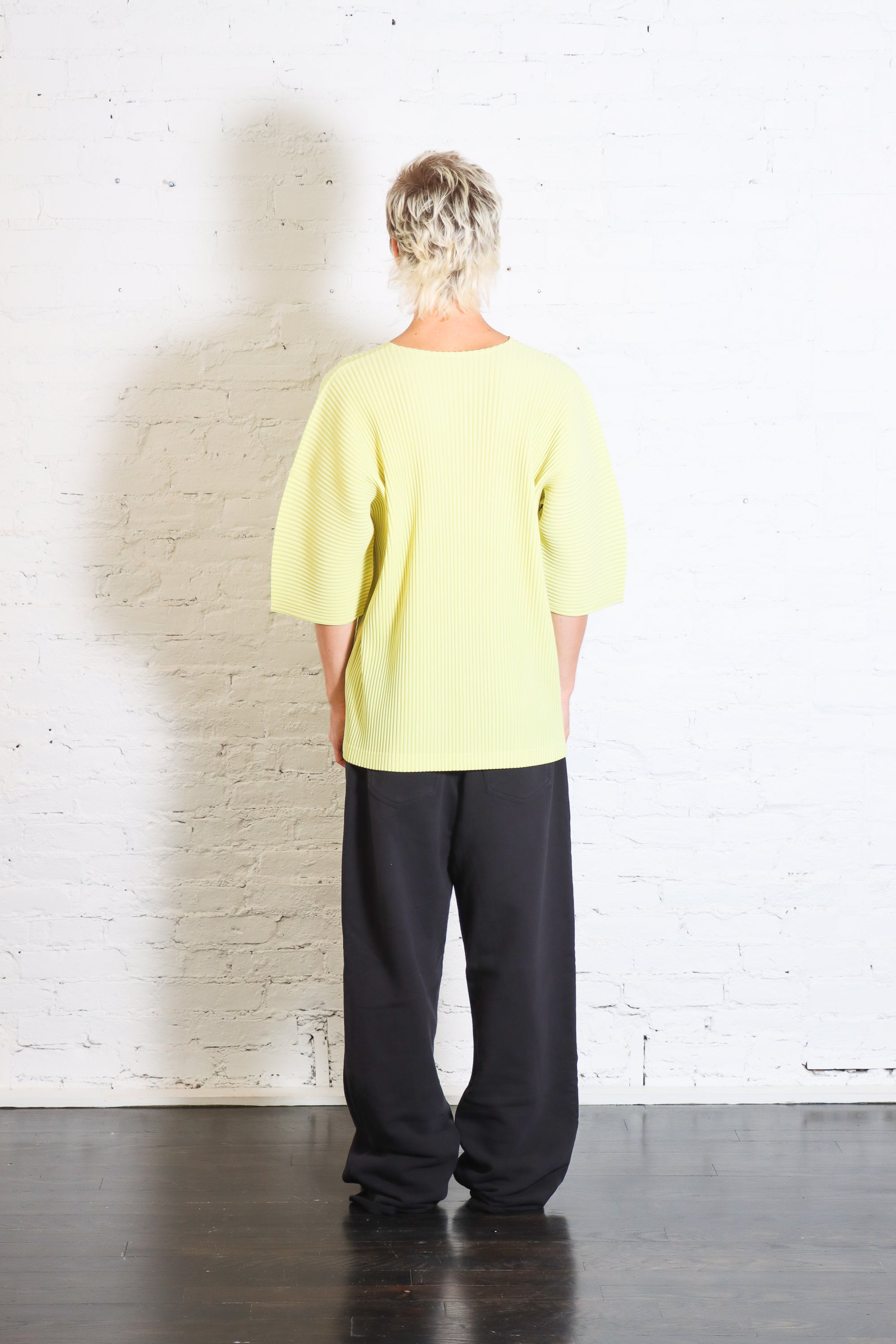 May Monthly Colors Tee Shirt in Zucchini Yellow by Homme Plissé Issey Miyake-Homme Plissé Issey Miyake-Idlewild-Cincinnati