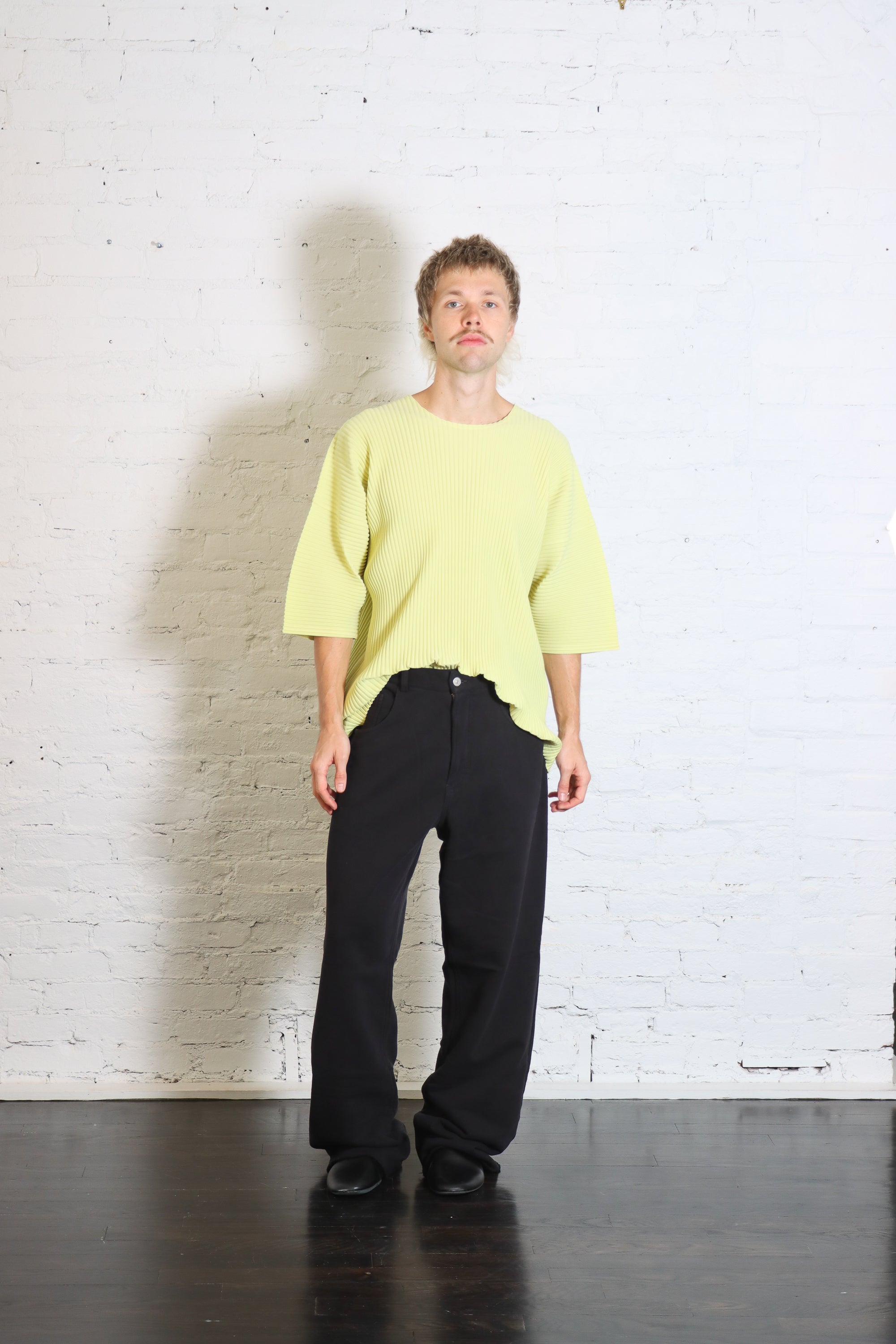 May Monthly Colors Tee Shirt in Zucchini Yellow by Homme Plissé Issey Miyake-Homme Plissé Issey Miyake-Idlewild-Cincinnati