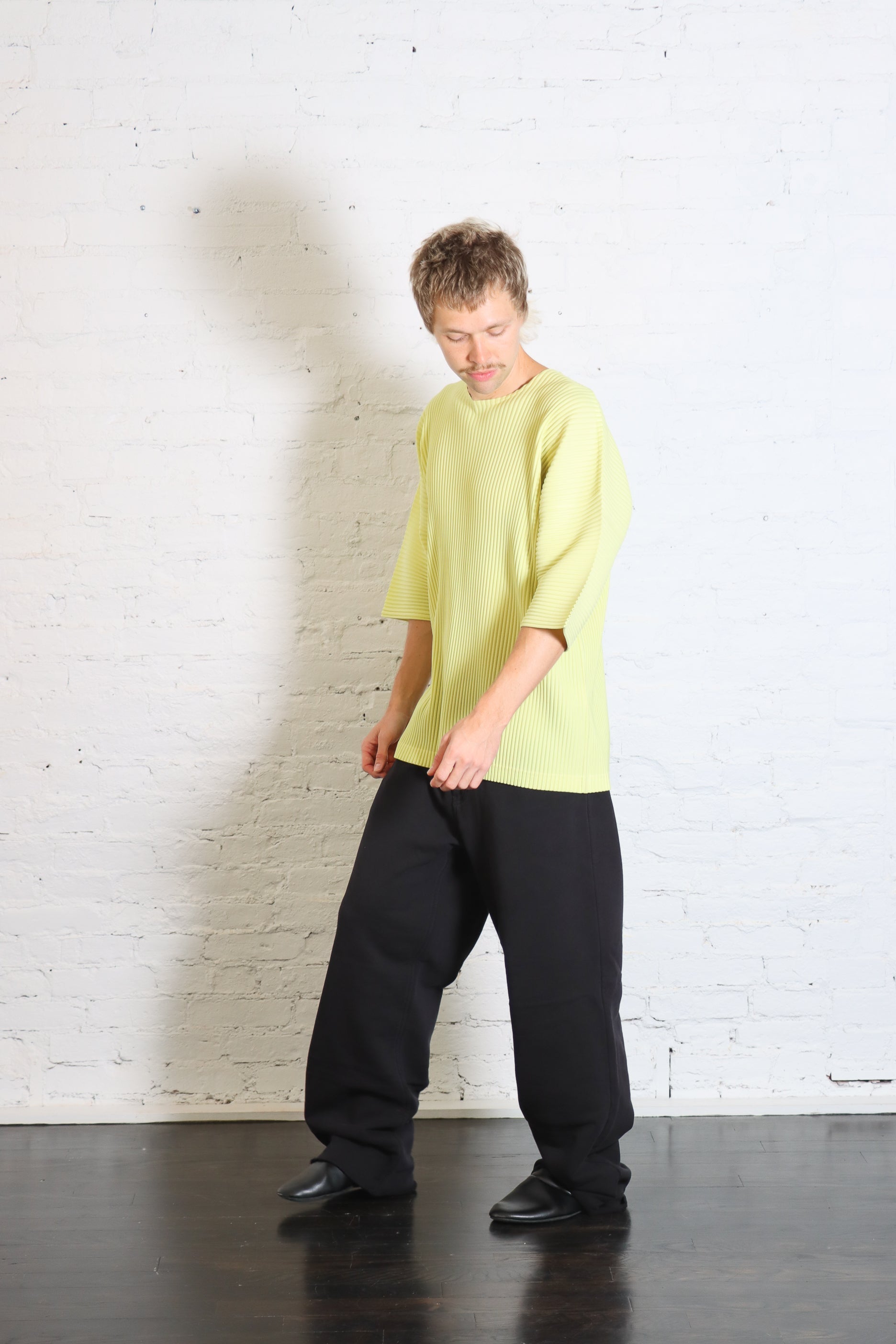 May Monthly Colors Tee Shirt in Zucchini Yellow by Homme Plissé Issey Miyake-Homme Plissé Issey Miyake-Idlewild-Cincinnati