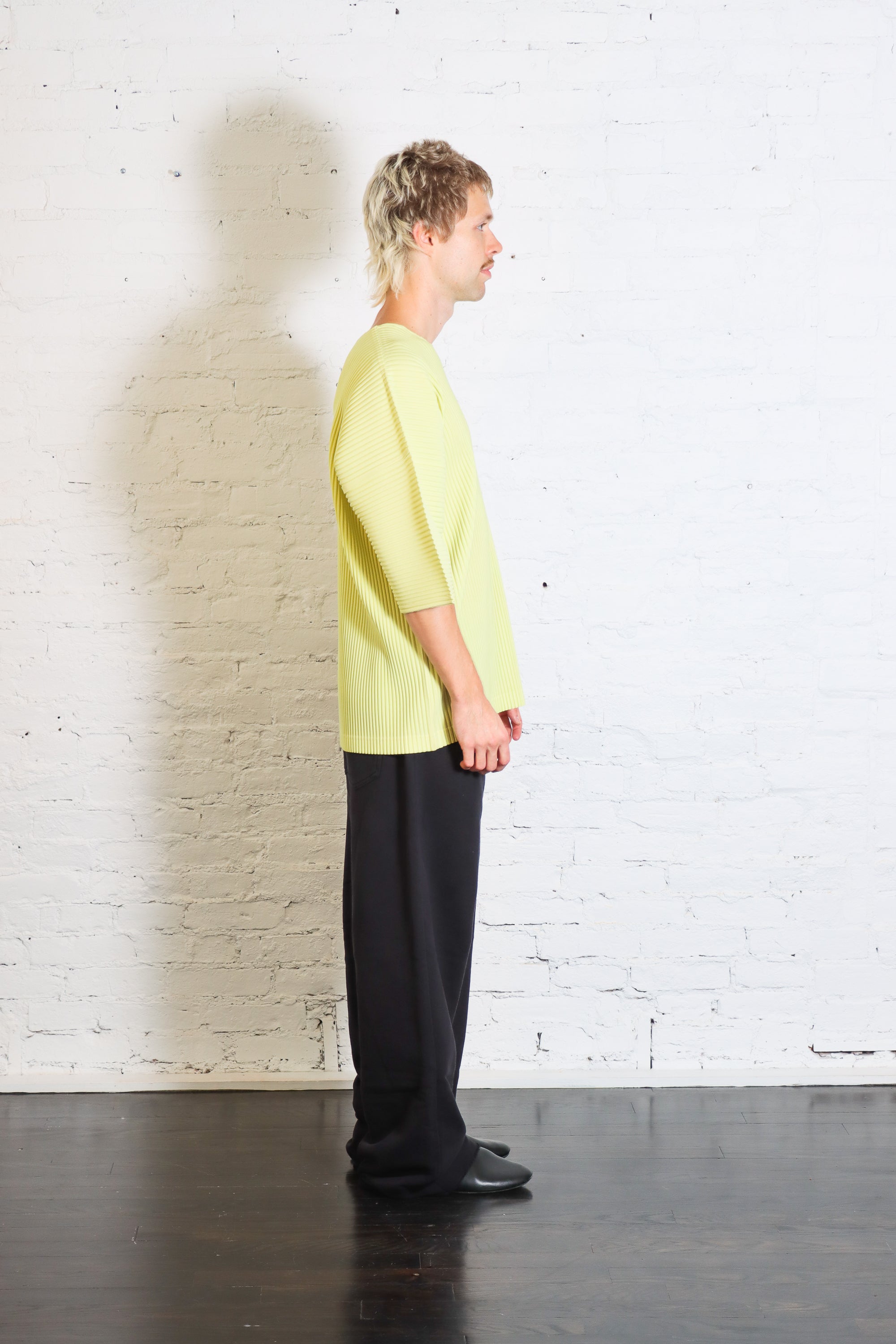 May Monthly Colors Tee Shirt in Zucchini Yellow by Homme Plissé Issey Miyake-Homme Plissé Issey Miyake-Idlewild-Cincinnati