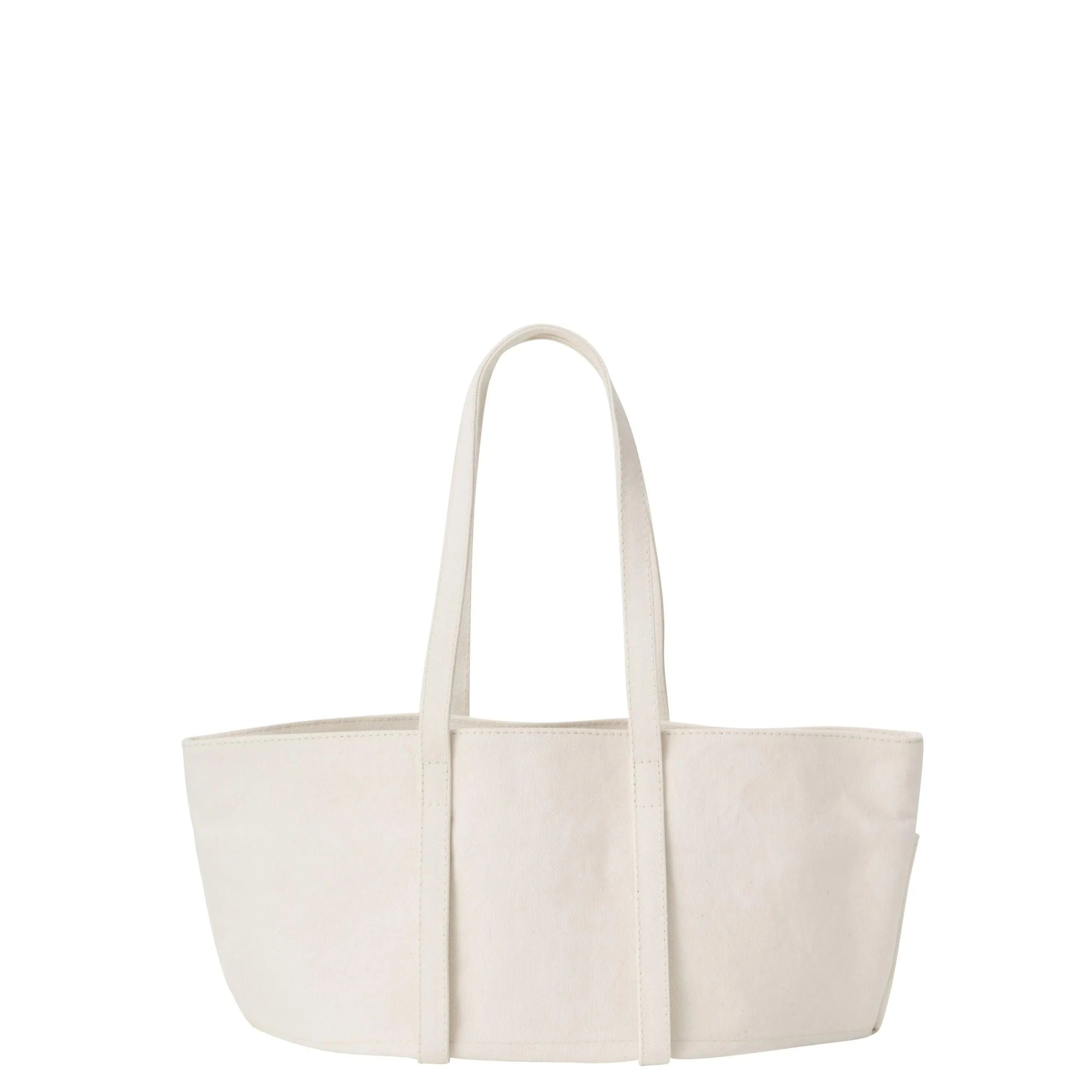 Medium Washed Canvas 6 Pocket Tote in White by Amiacalva-Amiacalva-Idlewild-Cincinnati
