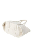 Medium Washed Canvas 6 Pocket Tote in White by Amiacalva-Amiacalva-Idlewild-Cincinnati