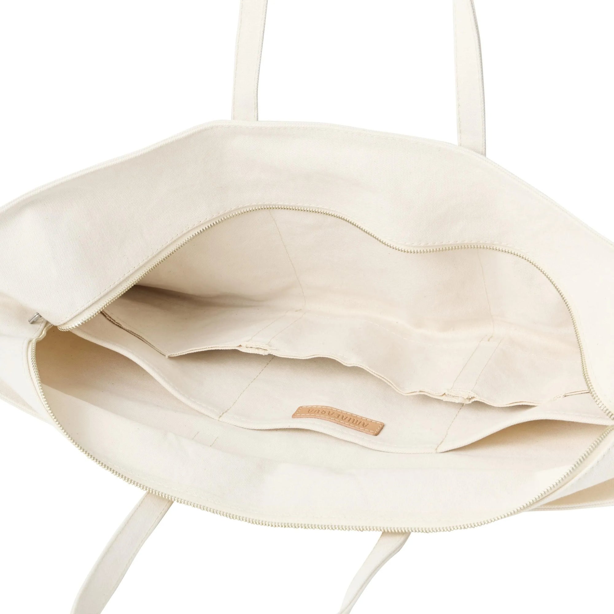 Medium Washed Canvas 6 Pocket Tote in White by Amiacalva-Amiacalva-Idlewild-Cincinnati