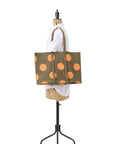 Medium Washed Canvas Tote Bag in Orange Dot by Amiacalva-Amiacalva-Idlewild-Cincinnati