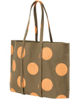 Medium Washed Canvas Tote Bag in Orange Dot by Amiacalva-Amiacalva-Idlewild-Cincinnati