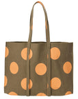 Medium Washed Canvas Tote Bag in Orange Dot by Amiacalva-Amiacalva-Idlewild-Cincinnati