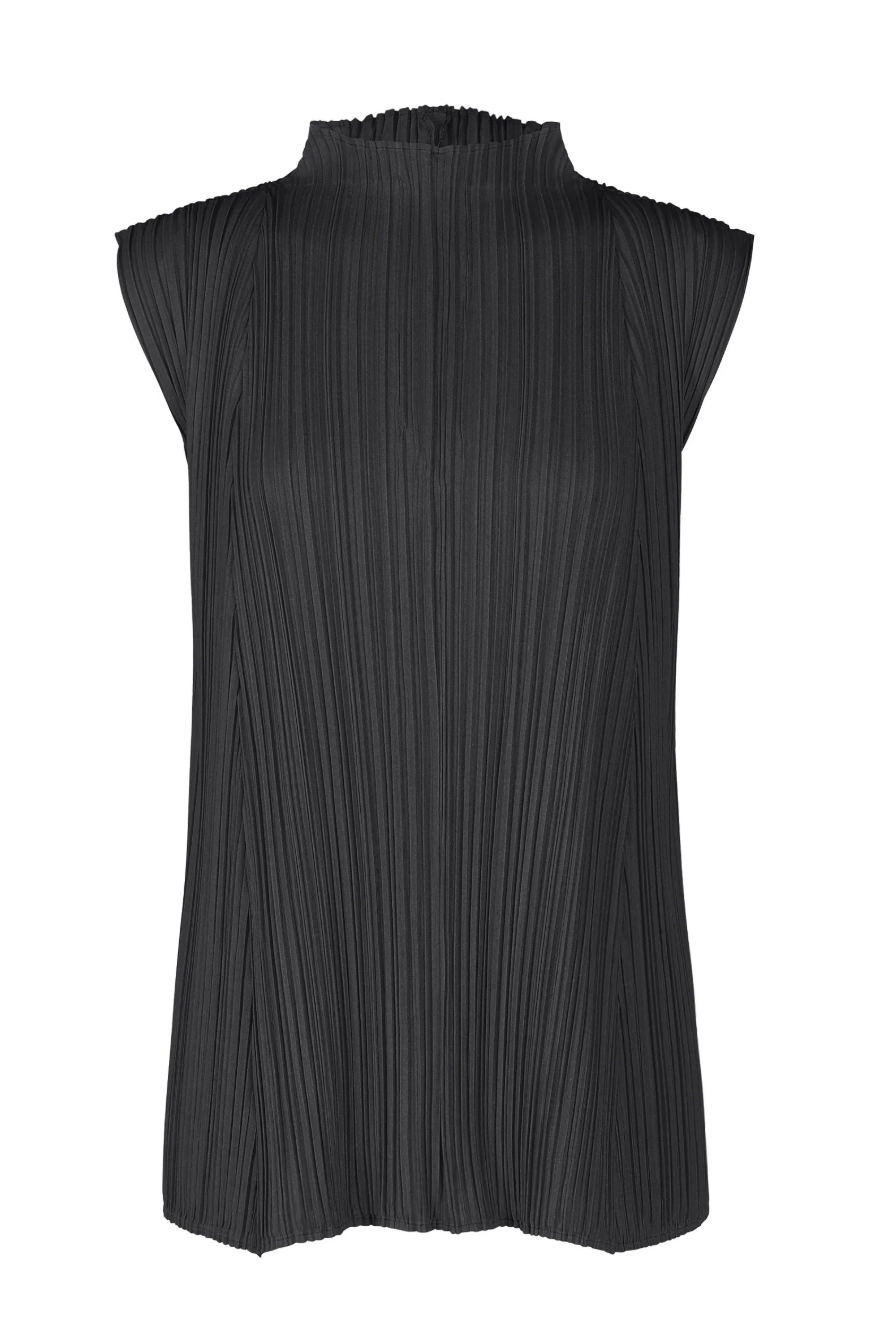 Mellow Pleats Top in Black by Pleats Please Issey Miyake