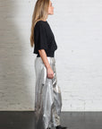 Metallic Nylon Winslow Pant in Silver by Tibi-Pants-Tibi-Idlewild