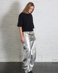 Metallic Nylon Winslow Pant in Silver by Tibi-Pants-Tibi-Idlewild