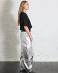 Metallic Nylon Winslow Pant in Silver by Tibi-Pants-Tibi-Idlewild