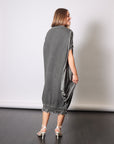 Midi Sweatshirt Dress in Anthracite by Sanctamuerte-Dresses-SANCTAMUERTE-Idlewild